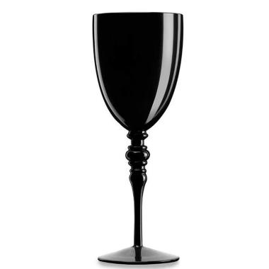 Bicchiere Vetro Calice Blake Nero ml.400
