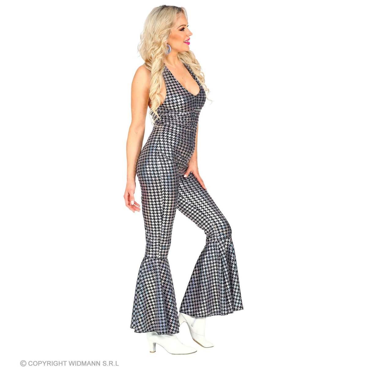 Costume Tuta Disco Anni '70 Argento |Widmann