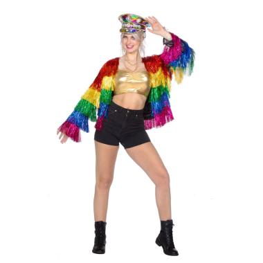 Costume Giacca Festival Multicolor con Frange