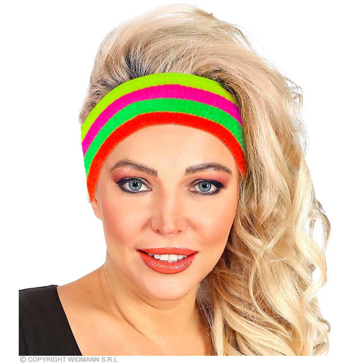 Fascia Testa Righe Neon |Widmann