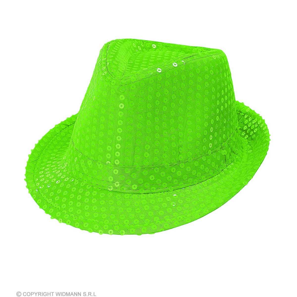 Cappello Borsalino Fedora Verde con Paillettes