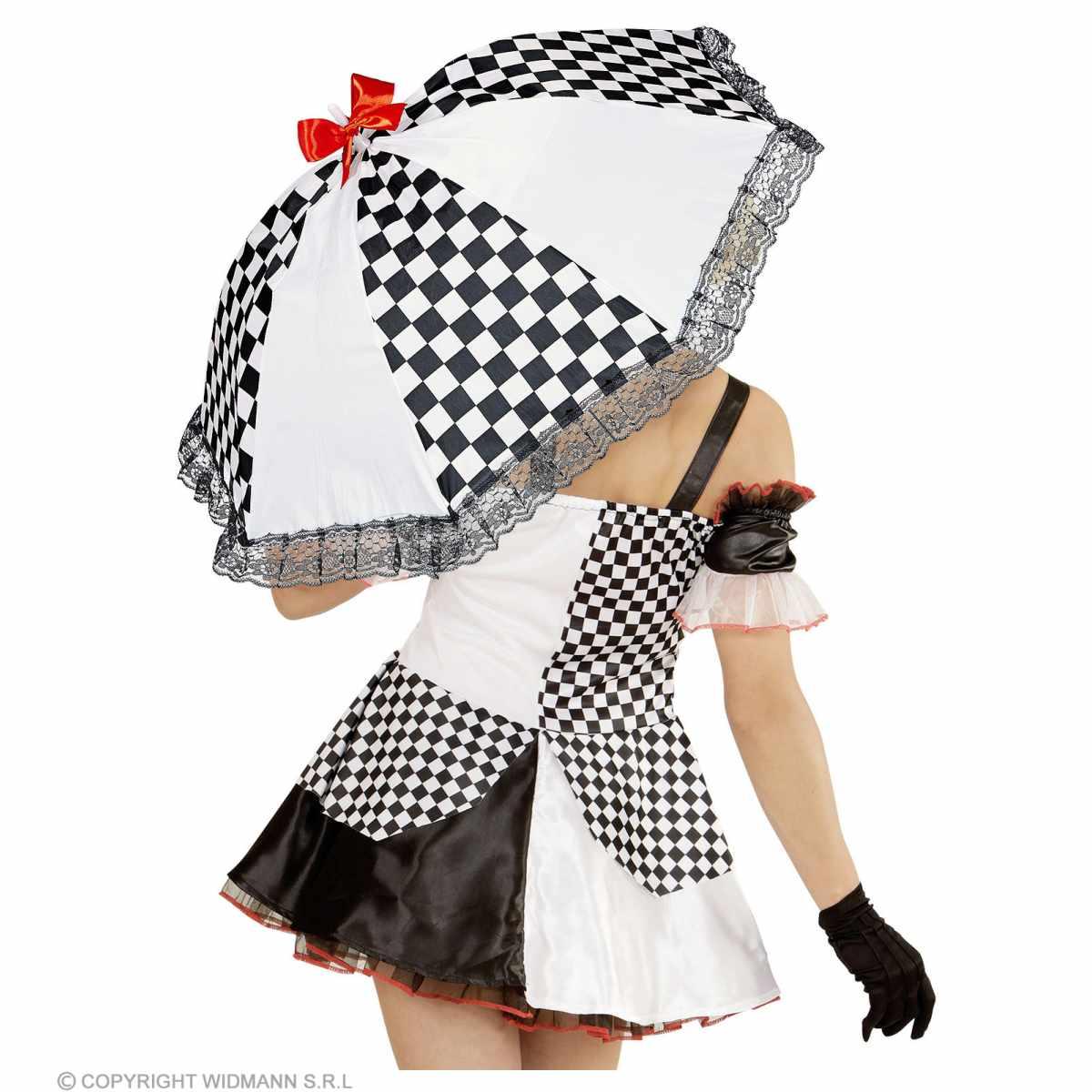 Ombrellino Fantasia Quadri Nero Bianco |Widmann