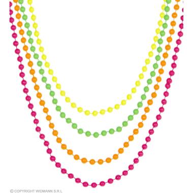 Collana Perline Fluorescenti 4 Colori Assorite
