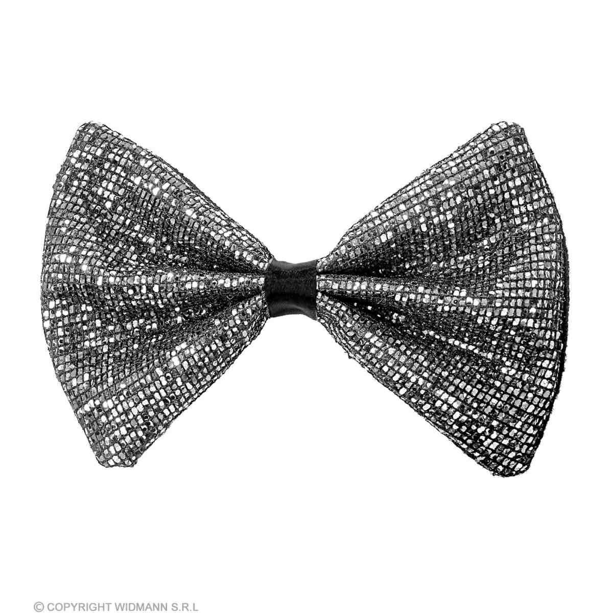 Papillon Argento con Glitter |Widmann