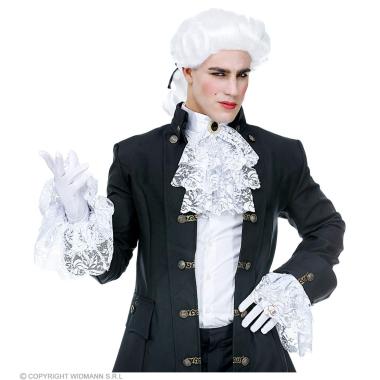 Jabot Tessuto Bianco Pizzo con Polsini |Widmann