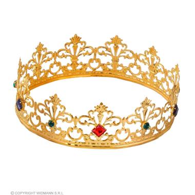 Corona Regina Metallo Oro con Gemme