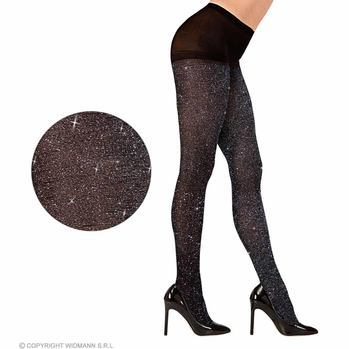Collant Nere Glitter |Widmann