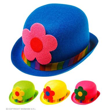 Cappello Bombetta Feltro con Fiore Disponibile 4 Colori