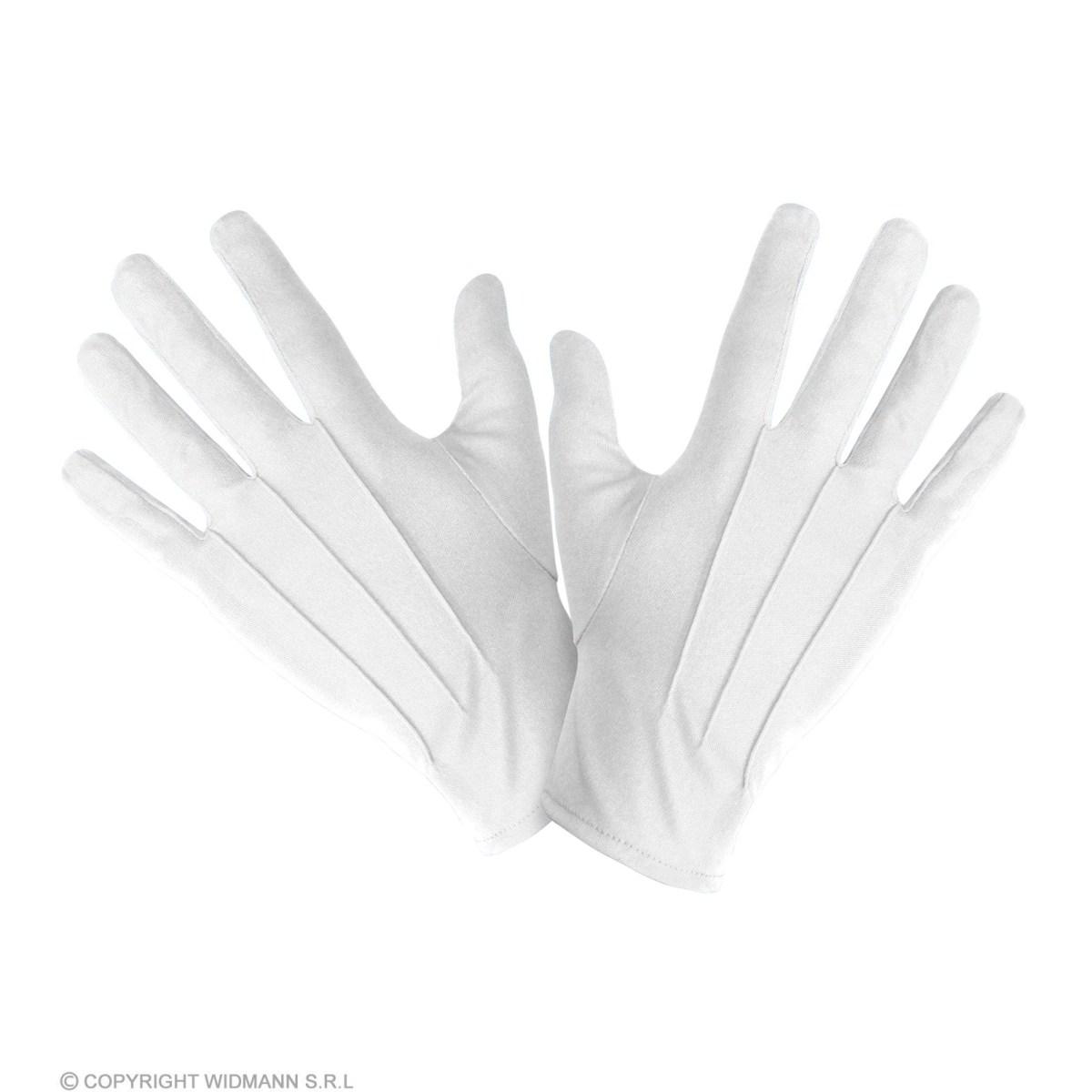 Guanti Corti Bianchi Cotone xL |Widmann