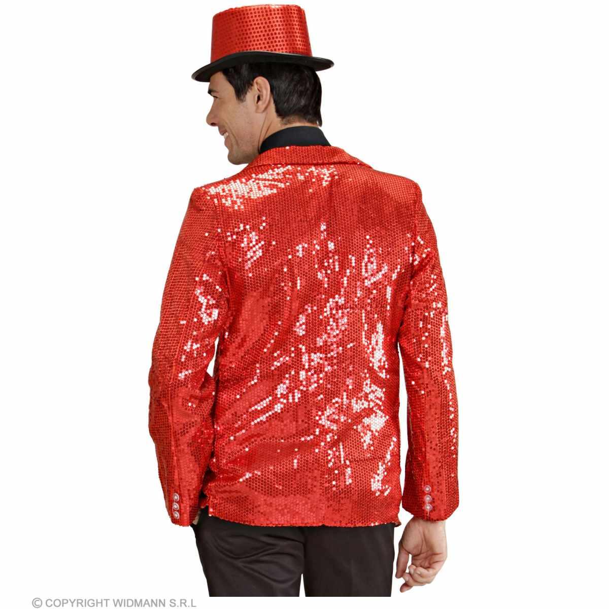 Costume Giacca Rossa Paillettes Uomo