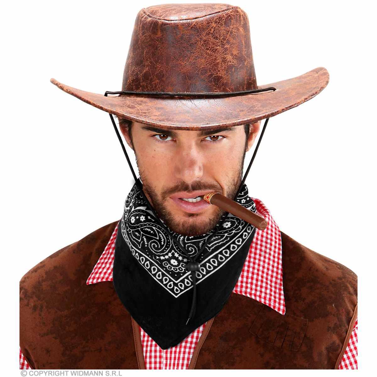 Bandana Foulard Cowboy Nera cm.55x55 |Widmann