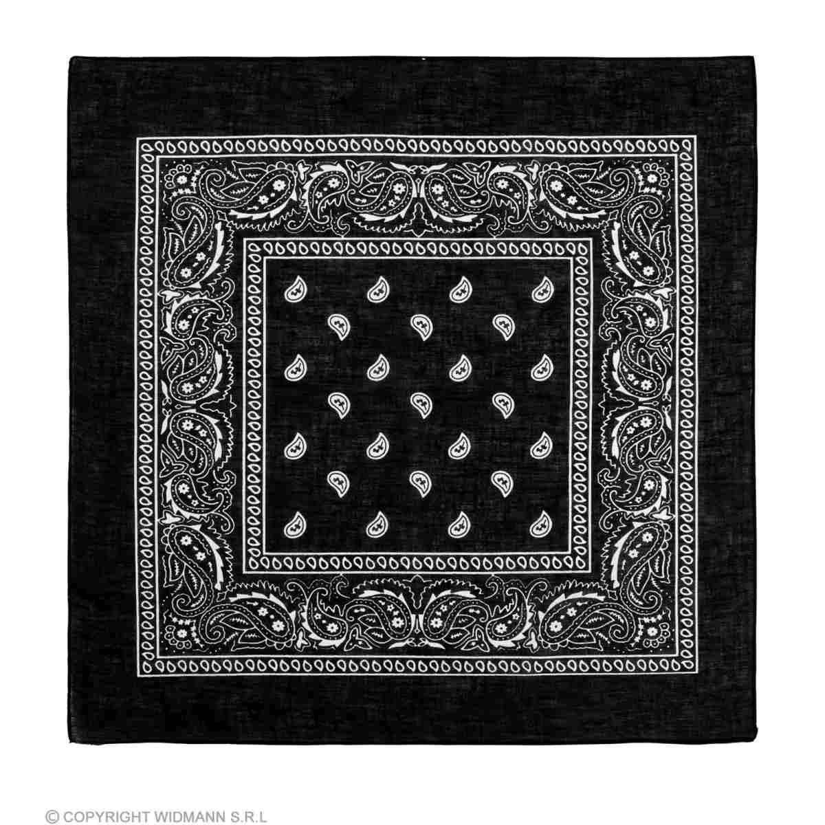 Bandana Foulard Cowboy Nera cm.55x55 |Widmann