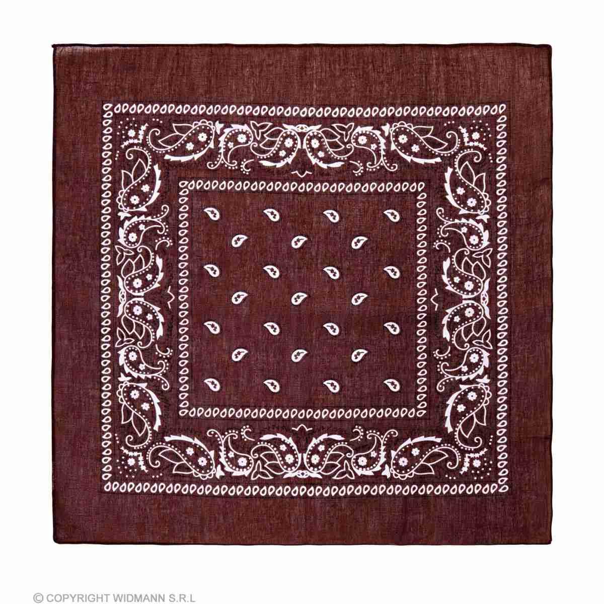 Bandana Foulard Cowboy Marrone cm.55x55 |Widmann