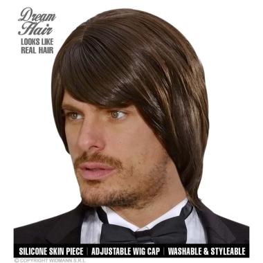 Parrucca Caschetto Adam Castana con Frangia |Widmann