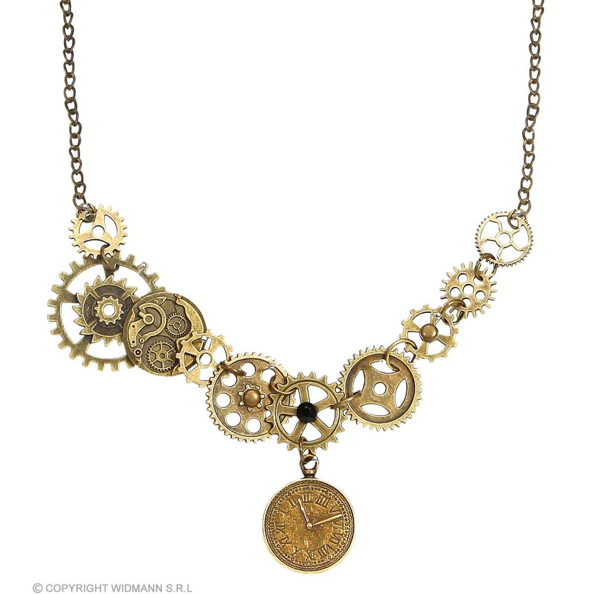 Collana Metallo Steampunk con Ingranaggi |Widmann