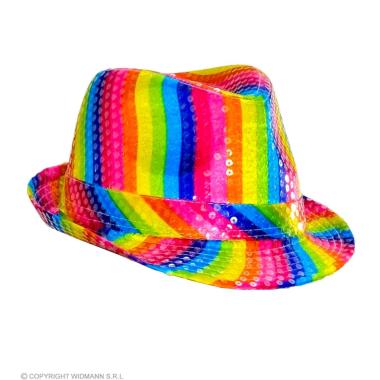 Cappello Borsalino con Paillettes Multicolor
