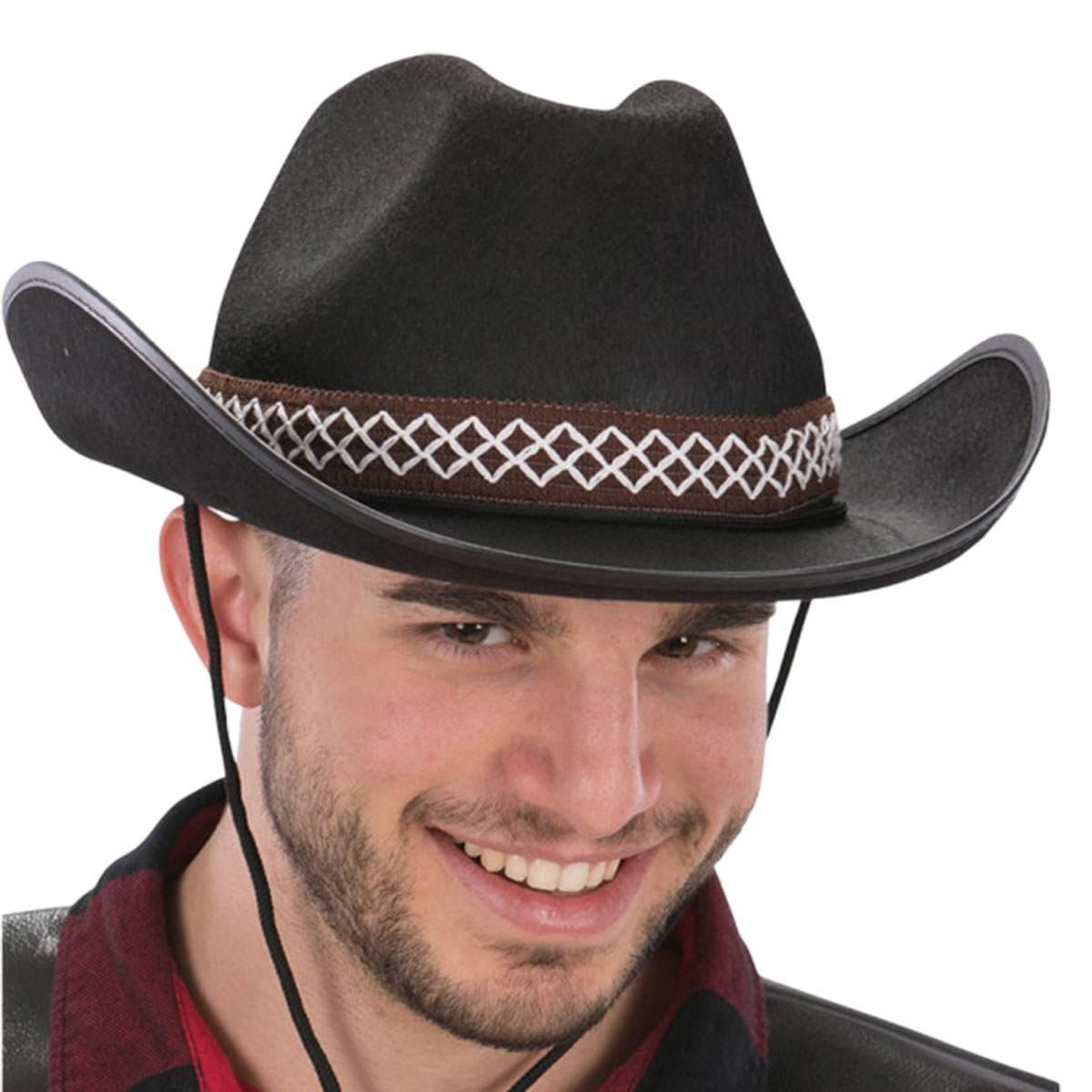 M2 Store Cappelli Carnevale da Cowboy Nero in Feltro Carnival Toys
