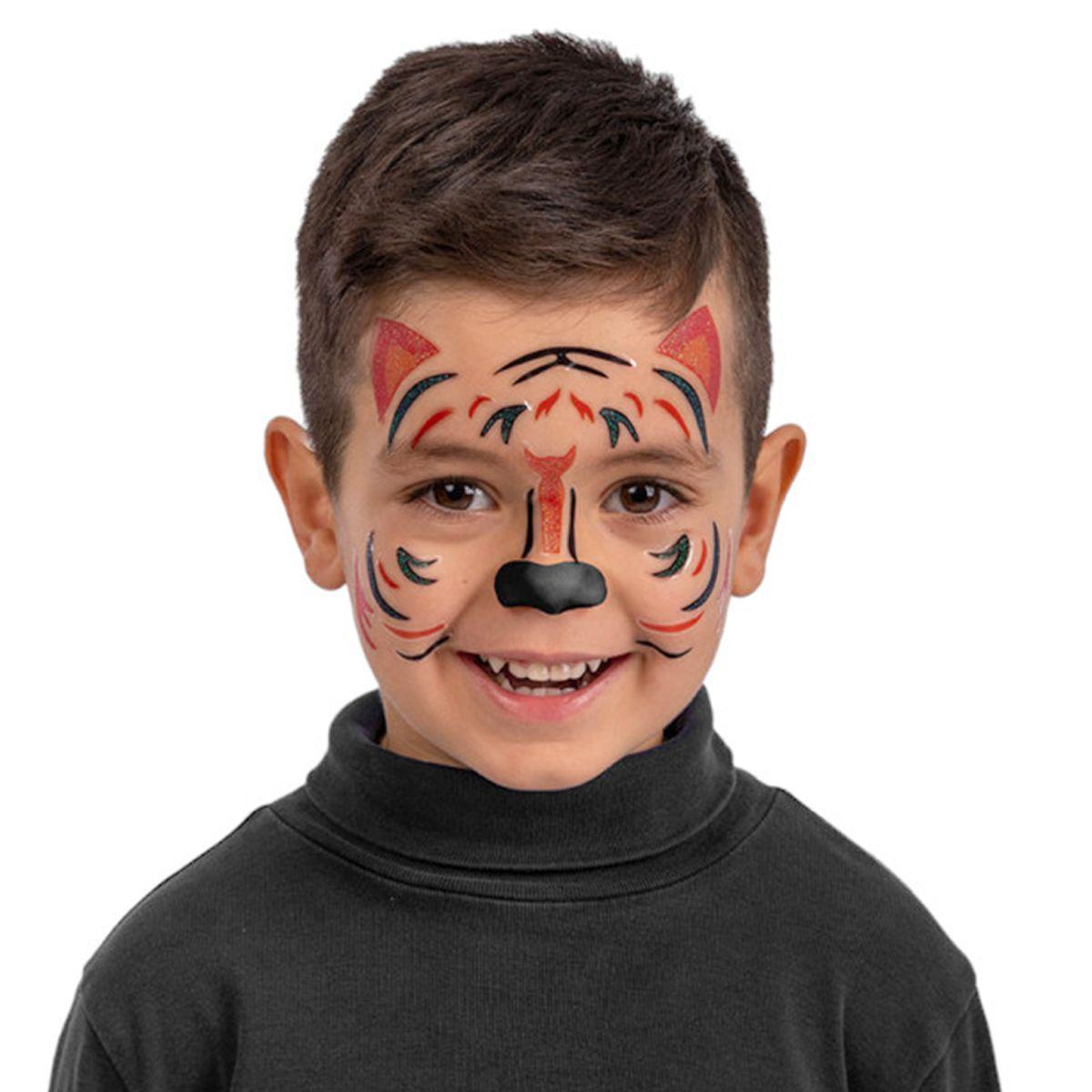 Trucco Decorazioni Adesive Viso Tigre |Widmann