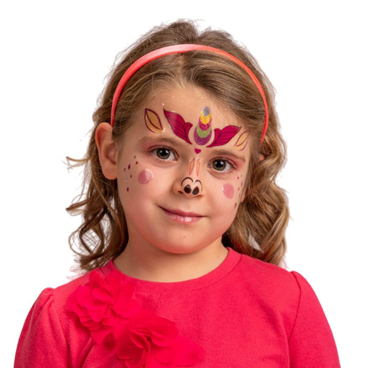 Trucco Decorazioni Adesive Viso Unicorno |Widmann