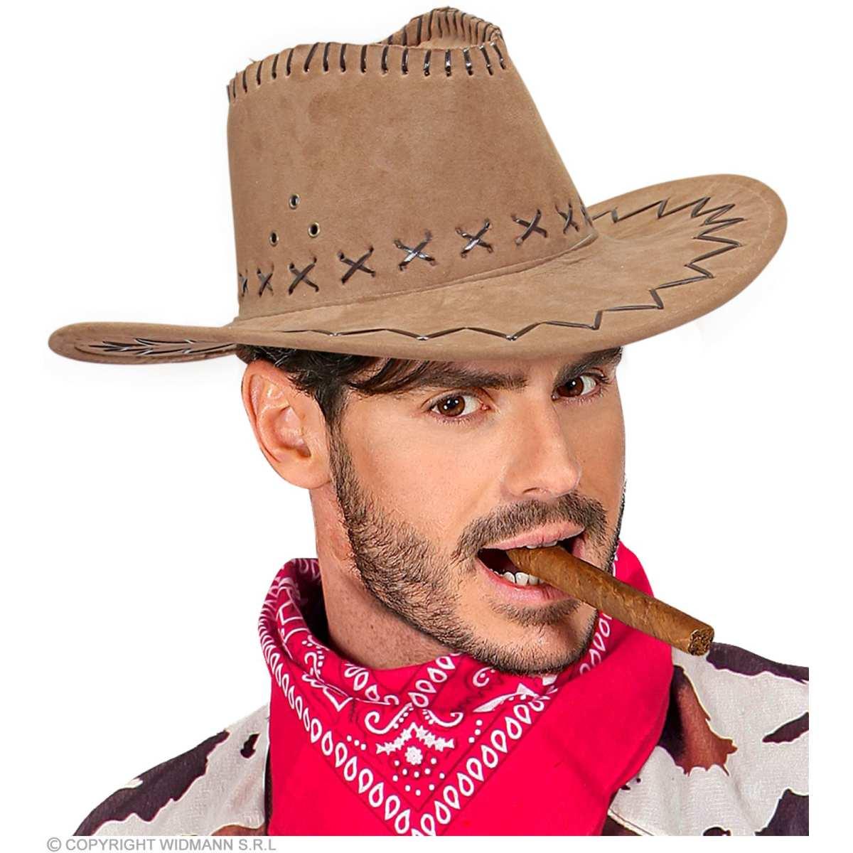 Cappello Cowboy Lusso Scamosciato Marrone Chiaro 795 |Widmann