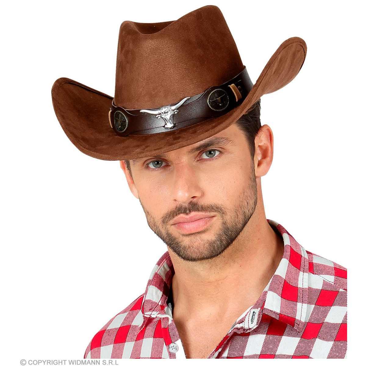 Cappello Cowboy Lusso Scamosciato Marrone 653 |Widmann