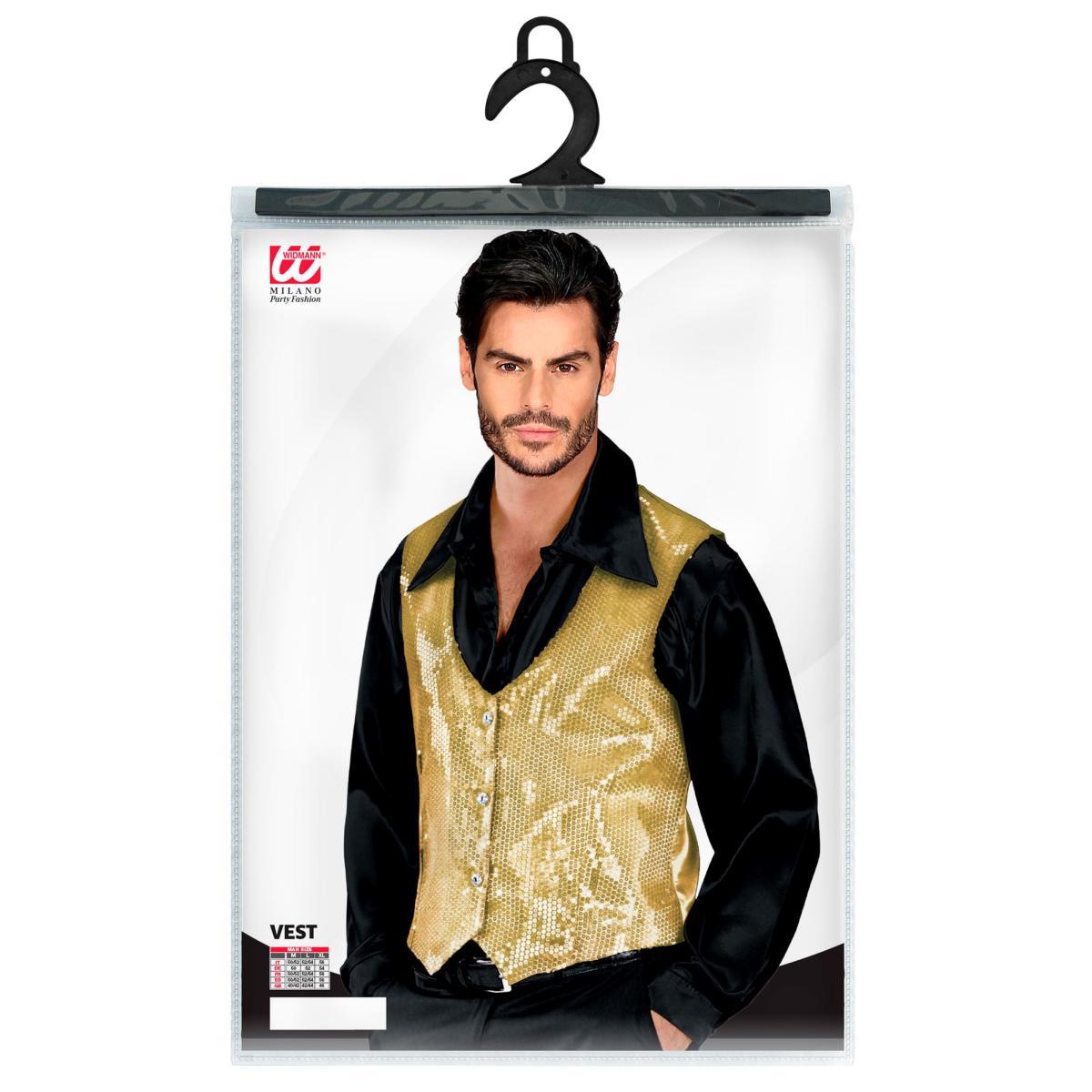 Costume Gilet Oro con Paillettes |Widmann