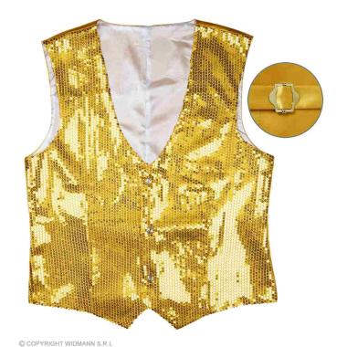 Costume Gilet Oro con Paillettes
