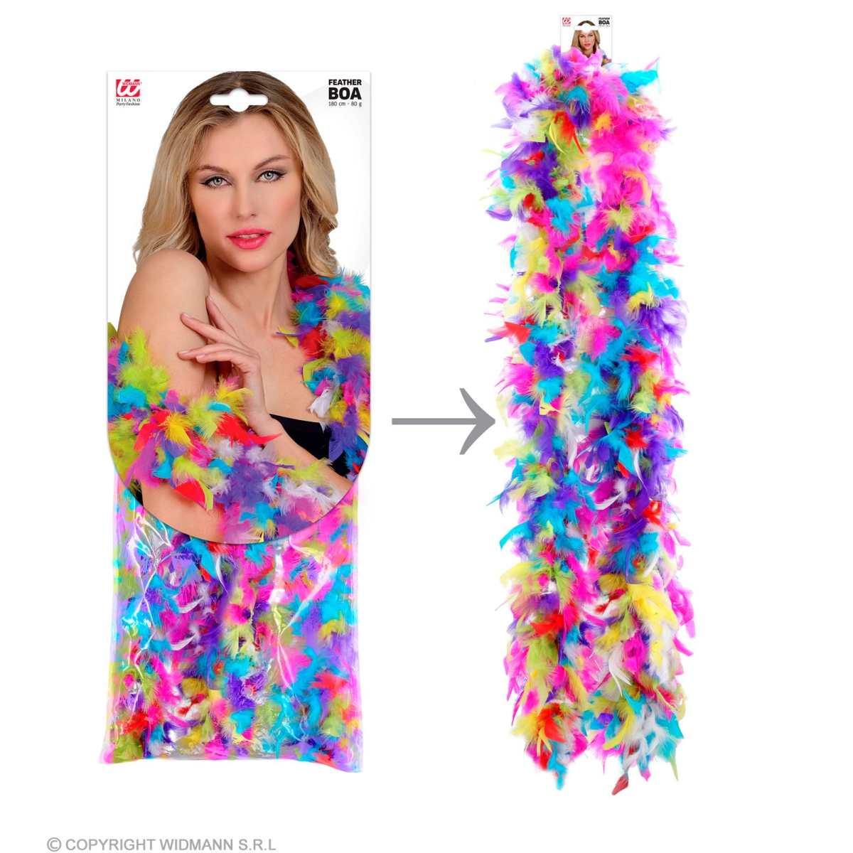 Boa di Piume Extra Lusso cm.180 gr.50 Multicolor |Widmann