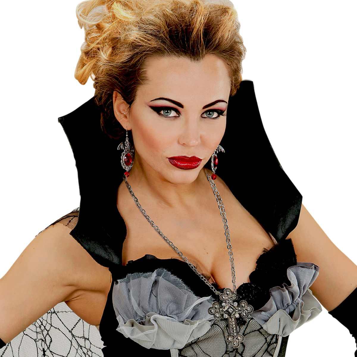 Collana Metallo con Croce e Strass |Widmann