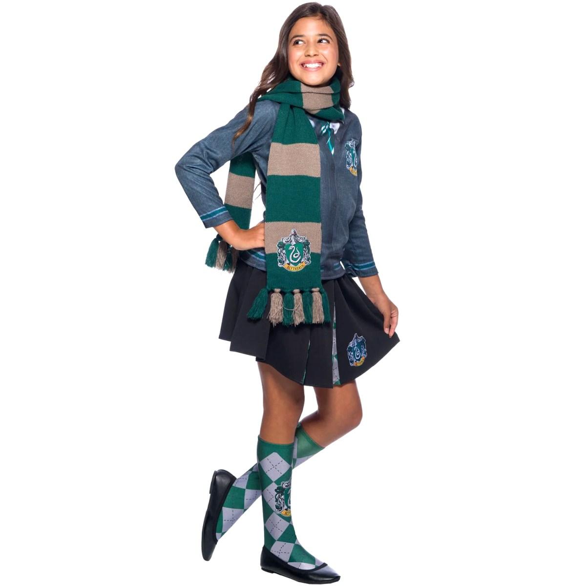 Sciarpa Harry Potter in Lana Verde Grigio Taglia Unica