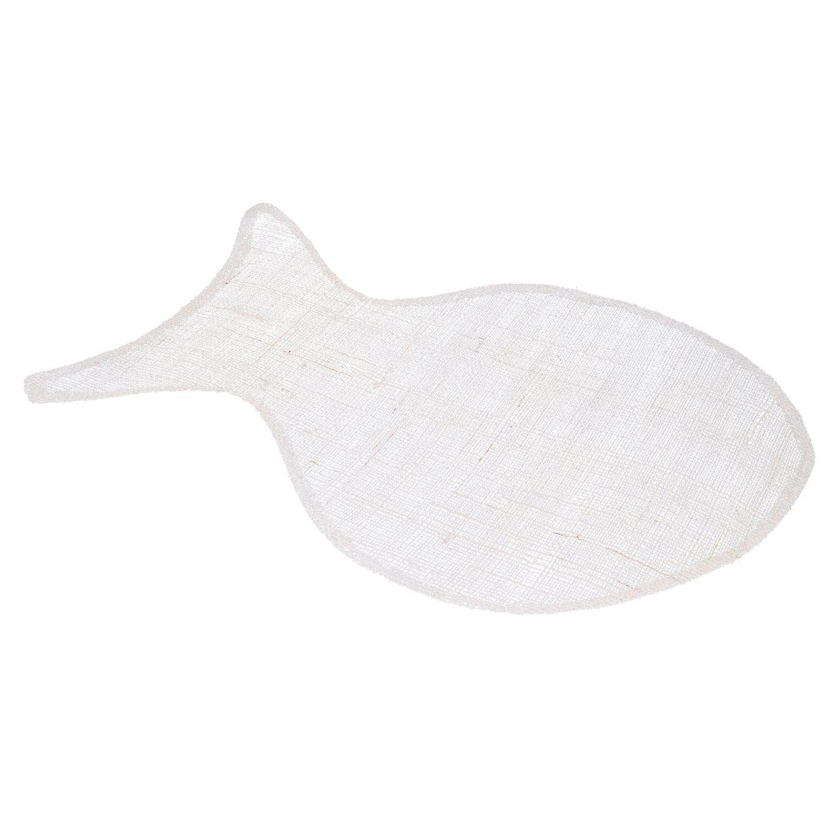 Tovaglietta Tessuto Mare Pesce Bianco cm.30x45h0,5 | Vacchetti