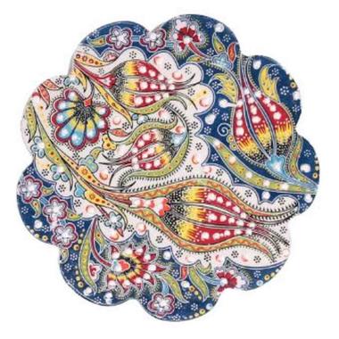 Sottopentola Mattonella Ceramica Multicolor Floreale cm.18x18xh2