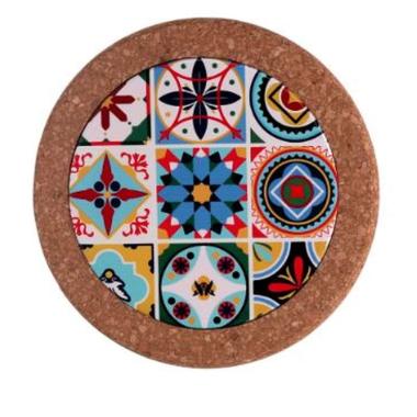 Sottopentola Mattonella Ceramica Mosaico Tonda cm.Ø19xh1