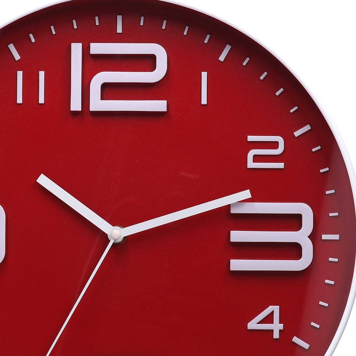 Orologio a Parete cm.Ã˜35 Plastica Rosso Tondo | Vacchetti