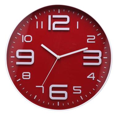 Orologio a Parete cm.Ã˜35 Plastica Rosso Tondo | Vacchetti