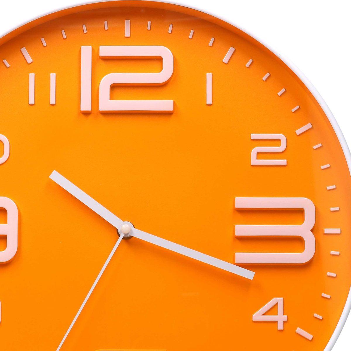 Orologio a Parete cm.Ã˜35 Plastica Arancione Tondo | Vacchetti