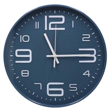 Orologio Parete Plastica Blu Tondo cm.Ø30