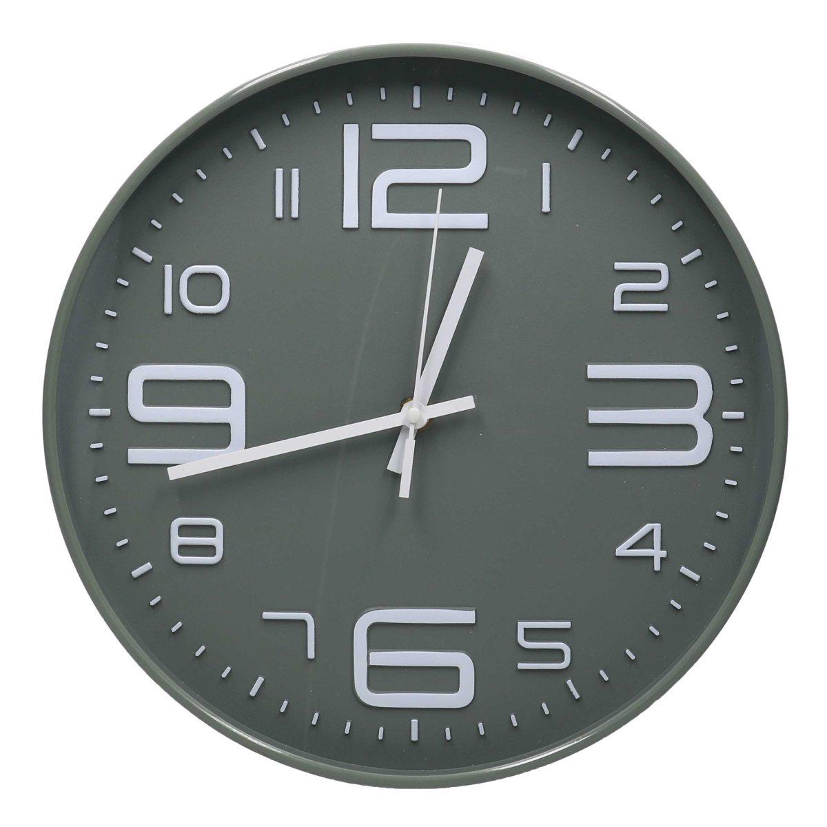 Orologio a Parete cm.Ã˜30 Plastica Verde Scuro Tondo | Vacchetti