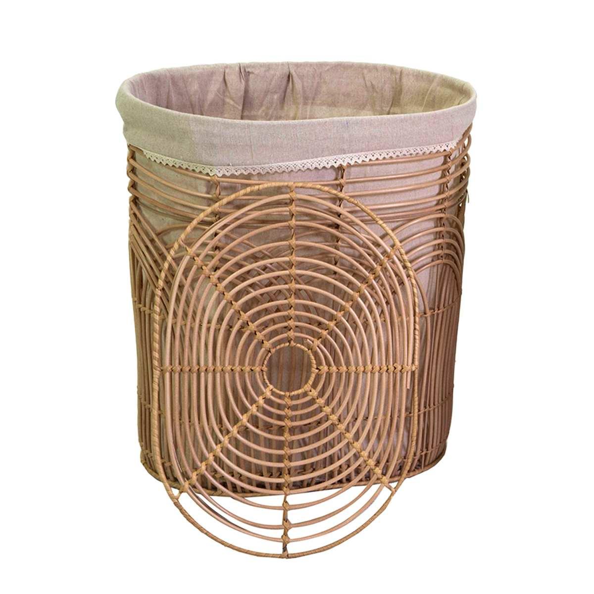 Cesto PVC Archi con Fodera Naturale Ovale cm.43x30xh48 | Vacchetti