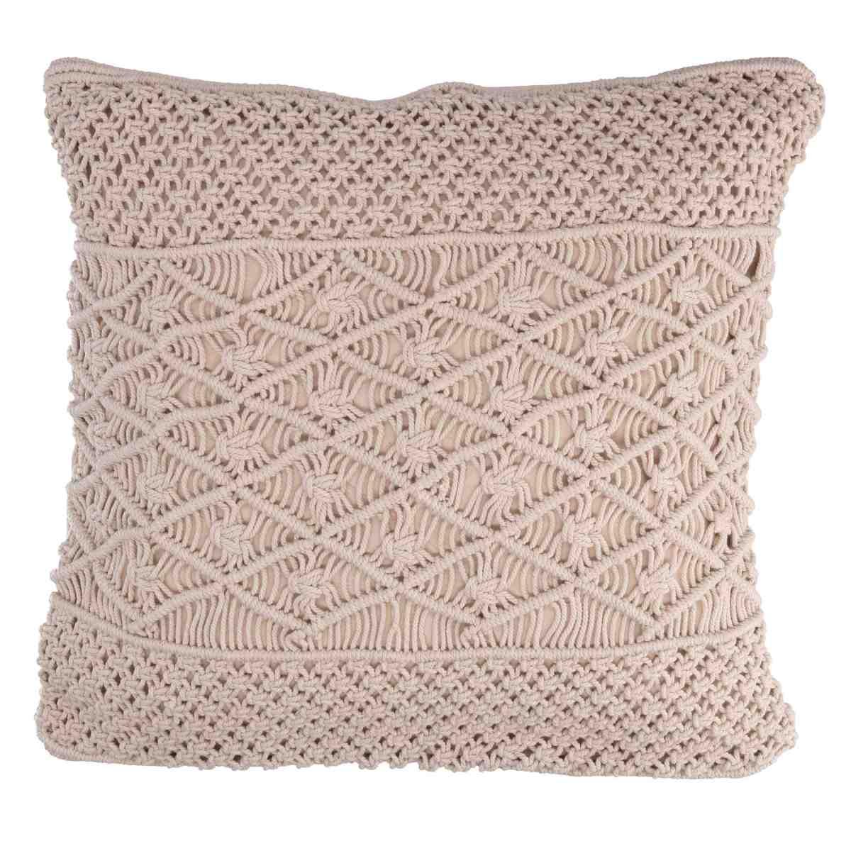 Fodera Cuscino MacramÃ¨ Bianco cm.45x45 | Vacchetti