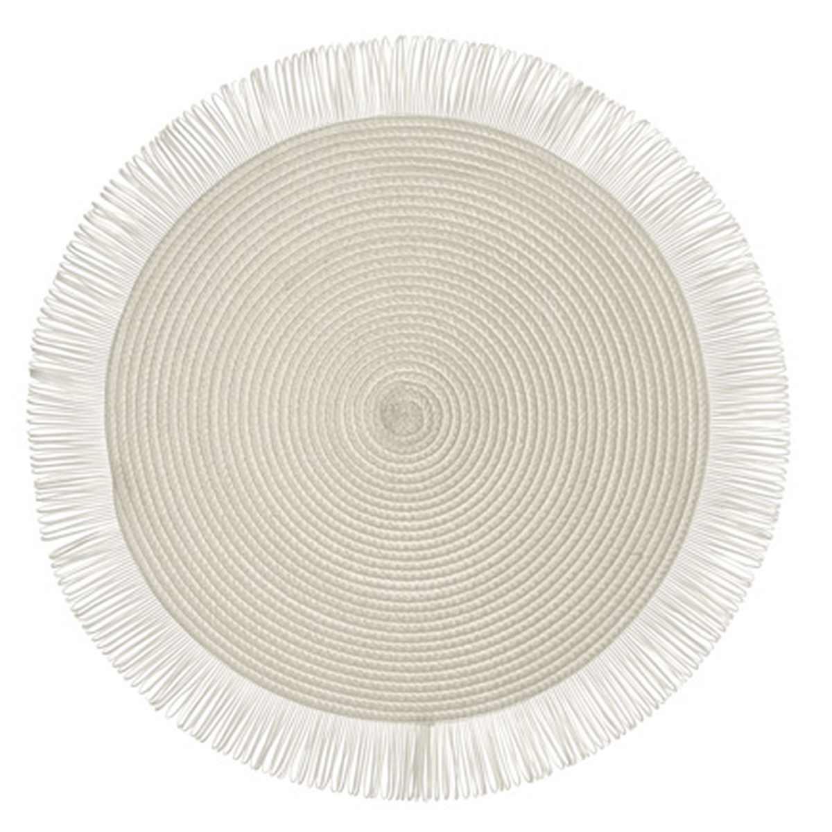 Sottopiatto Tavola Paglia Bianco Tondo cm.Ã˜38 | Montemaggi