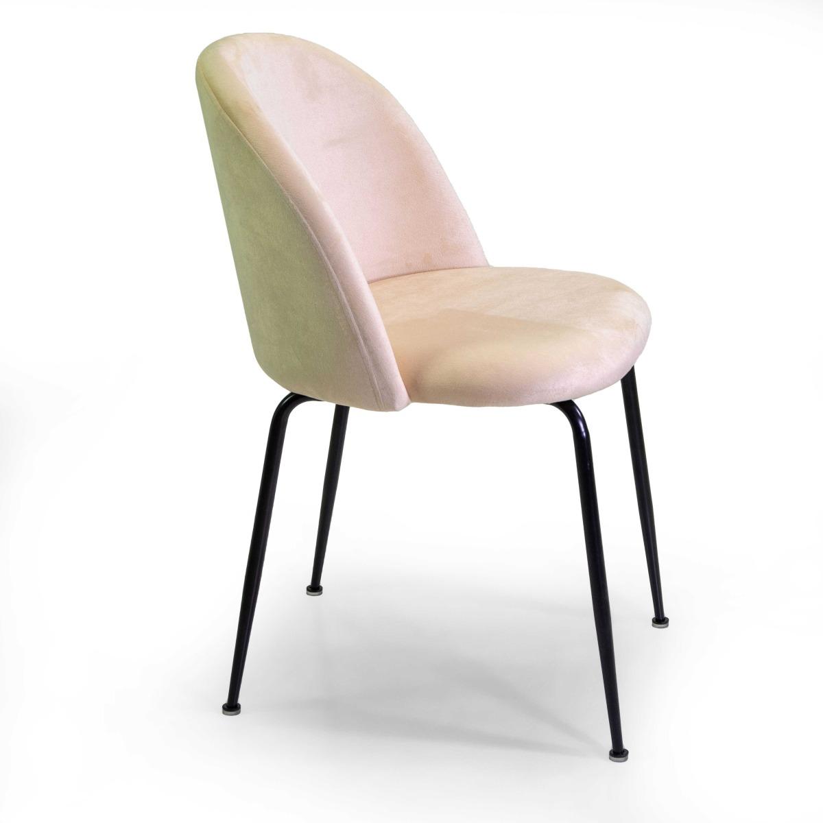 Poltrona Velluto Sammi Crema Struttura Nero cm.50x57xh47/78 | Vacchetti