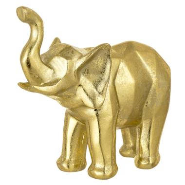 Elefante Resina Oro cm.15x14