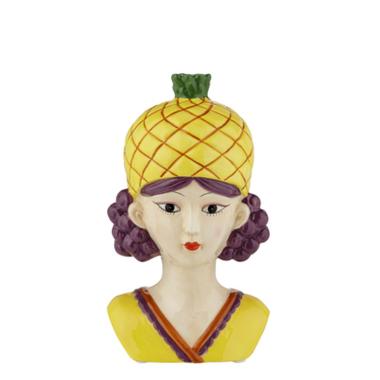 Vaso Ceramica Girl Fruit Ananas cm.8x14