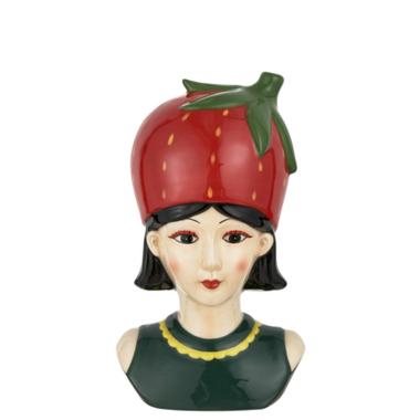 Vaso Ceramica Girl Fruit Fragola cm.8x14