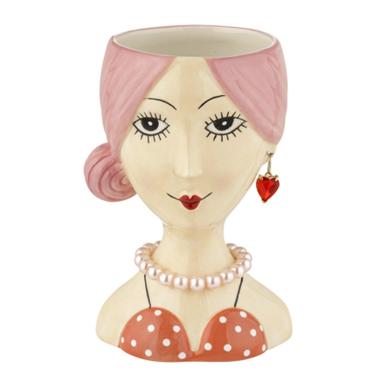 Vaso Ceramica Girl con Orecchino cm.15