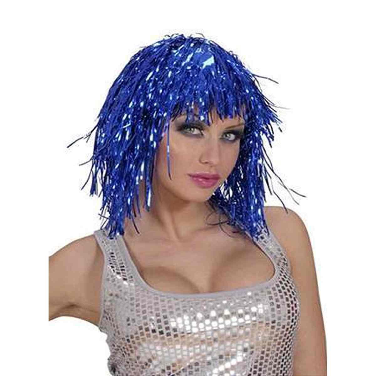 Parrucca Disco Laminiata con Frangia 6 Colori |Widmann