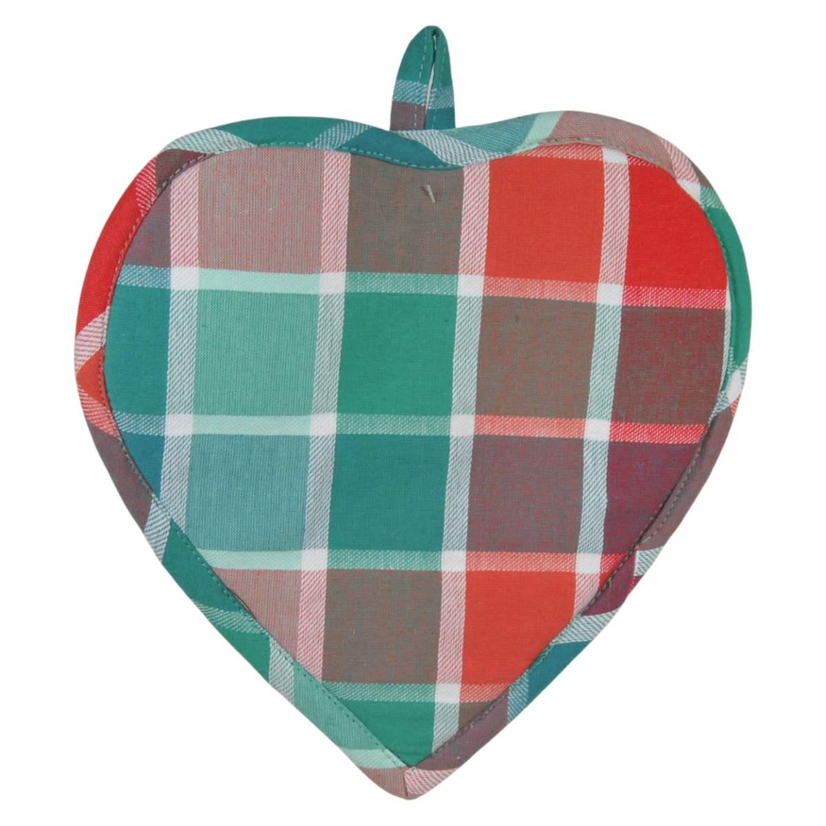 Sottopentola Cuore Cotone Quadri con Profumo cm.28 |Montemaggi