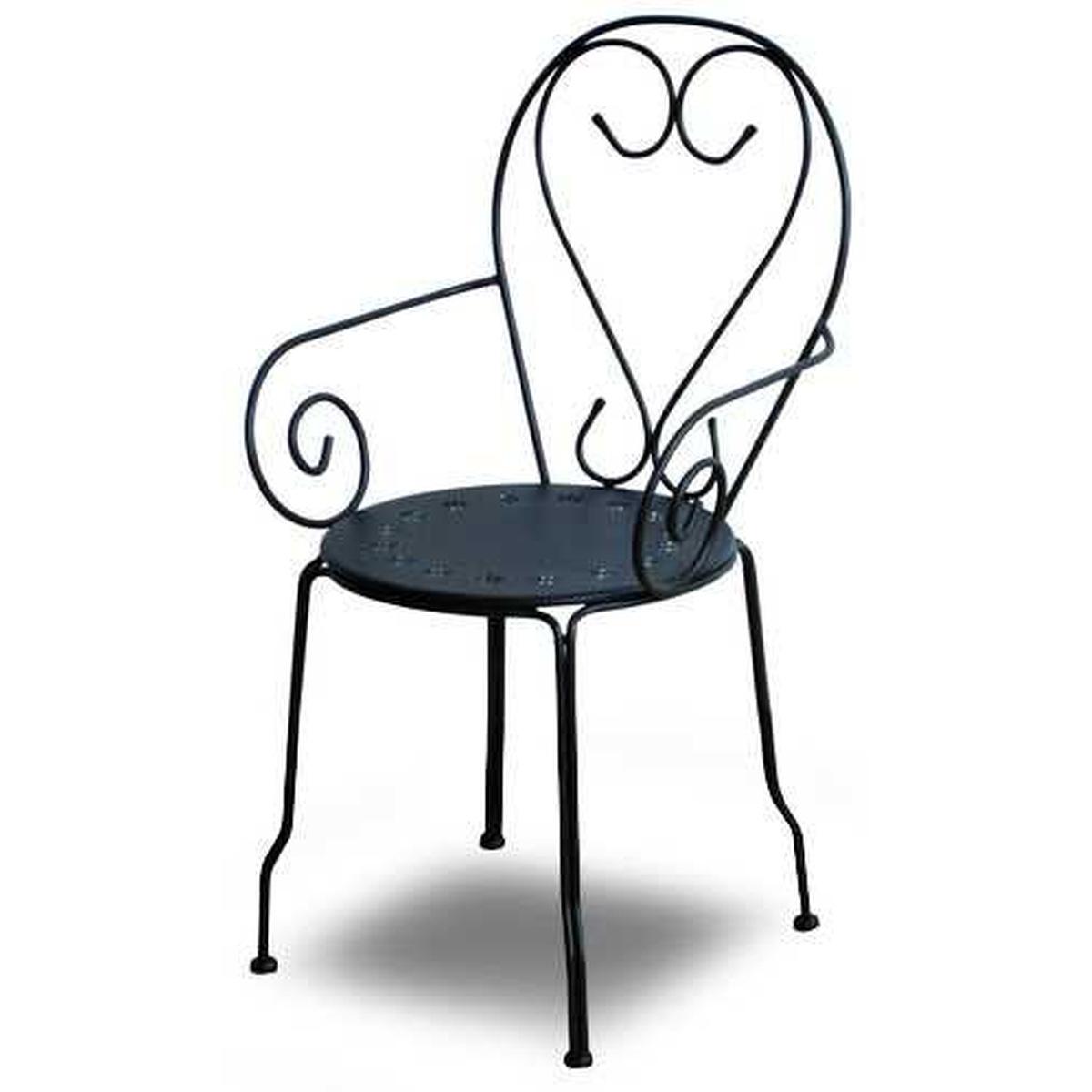 Sedia Metallo New Old Antracite Chiaro cm.49X48H43/59/90 | Vacchetti