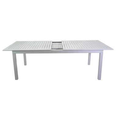 Tavolo Alluminio Monterey Allungabile Bianco Cm.150/210X89H75